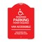 Signmission Connecticut Reserved Parking Permit Required Van Accessible Violators Will Be Fined M, RW-1824-24657 A-DES-RW-1824-24657 - alternate 1